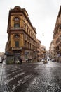 Rome Street on Rainy Day