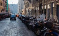 Rome Street With Scooters Royalty Free Stock Photo