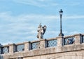 Rome street view sculpture Detail on Tevere bridge