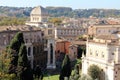 Rome: the Synagogue and the Theatre of Marcellus Royalty Free Stock Photo