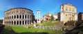 Rome - theatre marcellus, panorama Royalty Free Stock Photo
