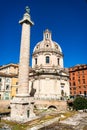 Rome, Trajan Column in Italy Royalty Free Stock Photo