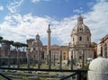 Italy: Rome Trajan`s Forum and Trajan`s Column Royalty Free Stock Photo