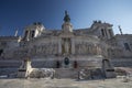 Rome, Italy, February 2018 - Altare Della Patria under snow in winter. Royalty Free Stock Photo