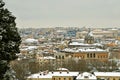 Rome under the snow panorama Royalty Free Stock Photo