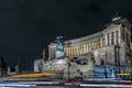 Rome unknow soldier vittoriano palace night view Royalty Free Stock Photo