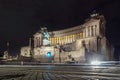 Rome unknow soldier vittoriano palace night view Royalty Free Stock Photo