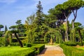 Rome, Vatican City, Italy - Alleys of French Garden section of the Vatican Gardens in the Vatican City State Royalty Free Stock Photo