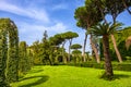 Rome, Vatican City, Italy - Alleys of French Garden section of the Vatican Gardens in the Vatican City State Royalty Free Stock Photo