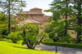 Rome, Vatican City, Italy - Exterior of the Vatican Museums - Musei Vaticani - seen from the Vatican Gardens in the Vatican City