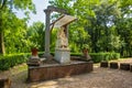 Rome, Vatican City, Italy - Statue of St. Peter Apostle, commissioned by the pope Leon XIII within the English Garden section of