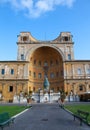 Rome. Vatican. Fontana della Pigna (Pine Cone Fountain) from the 1st century AD.Cityscape in a sunny day