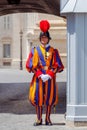 Rome. Vatican guardsman. Royalty Free Stock Photo
