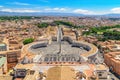 Rome Vatican Italy, city skyline at St. Peter`s Square Royalty Free Stock Photo