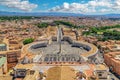 Rome Vatican Italy, high angle view city skyline