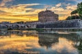 Rome Vatican Italy sunset city skyline Royalty Free Stock Photo