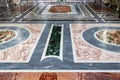 Marble mosaic floors in the Vatican Museums