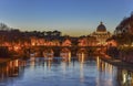 Rome and Vatican at Night Royalty Free Stock Photo