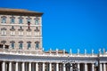 Pope Francis in Vatican during Angelus prayer Royalty Free Stock Photo