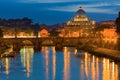 Rome and Vatican in a summer night Royalty Free Stock Photo