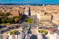 Rome Venice Plazza as seen from above Piazza Venezia