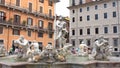 Rome, view of the piazza navona with the Fontana del Moro