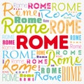 Rome wallpaper word cloud, travel concept background