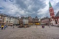 Romerberg Roman Mountain historic heart of the medieval Altstadt old town, nowdays a popular tourist destination in Frankfurt