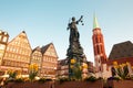 Romerberg square at downtown Frankfurt