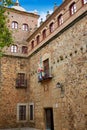 Romero Moctezuma house in Caceres Spain Royalty Free Stock Photo