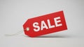Rominently displayed across the tag indicating a discount or Royalty Free Stock Photo