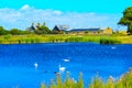 Romney Marsh lake nice summer day view East Sussex