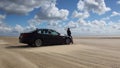 On the amazing Sonderstrand beach on the Romo peninsula, Jutland, Denmark