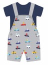 romper car print vector design