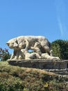 Romulus and Remus Stone Sculpture Royalty Free Stock Photo