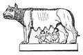 Romulus and Remus vintage illustration