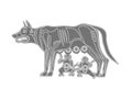 Romulus and Remus with the she-wolf from Roman mythology