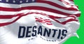 Ron DeSantis 2024 Republican presidential primaries campaign flag waving