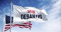 Ron DeSantis 2024 Republican presidential primaries campaign flag waving