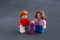 Ron and Hermione. Lego Harry Potter minifigures. Children's designer toy made of bricks and plastic parts. Ukraine