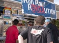 Ron Paul Supporter at GOP Presidential Debate 2012 Royalty Free Stock Photo