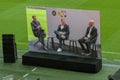 Ronald Koeman And Jordi Cruijff Interviewed At The Johan Cruijff Legacy Summit In The Johan Cruijff Arena At Amsterdam The