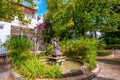 Ronda, Andalusia, Spain. Fountain in courtyard of city park