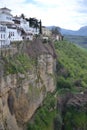 Ronda, Andalusian town in Spain at the Puente Nuevo Bridge over the Tajo Gorge, pueblo blanco