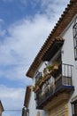 Ronda, Andalusian town in Spain at the Puente Nuevo Bridge over the Tajo Gorge, pueblo blanco Royalty Free Stock Photo