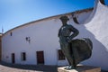 Ronda, Malaga province, Andalusia, Spain - Bullfight matador with cape bronze