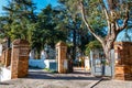 Architectural details, typical street in historic district of Ronda, Spain