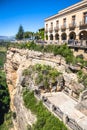 Ronda,Spain-3 May,2014:Ronda, Spain buildings on the Tajo Gorge.