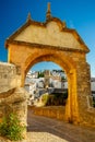 Ronda, Spain. Old bridge and Arco de Felipe V Royalty Free Stock Photo
