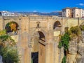 Ronda, Spain at the Puente Nuevo Bridge over the Tajo Gorge Royalty Free Stock Photo